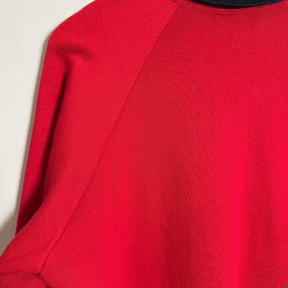 Vintage Jerzees Red Raglan Terrier Love Heart Sweatshirt Size Large - Picture 5 of 6